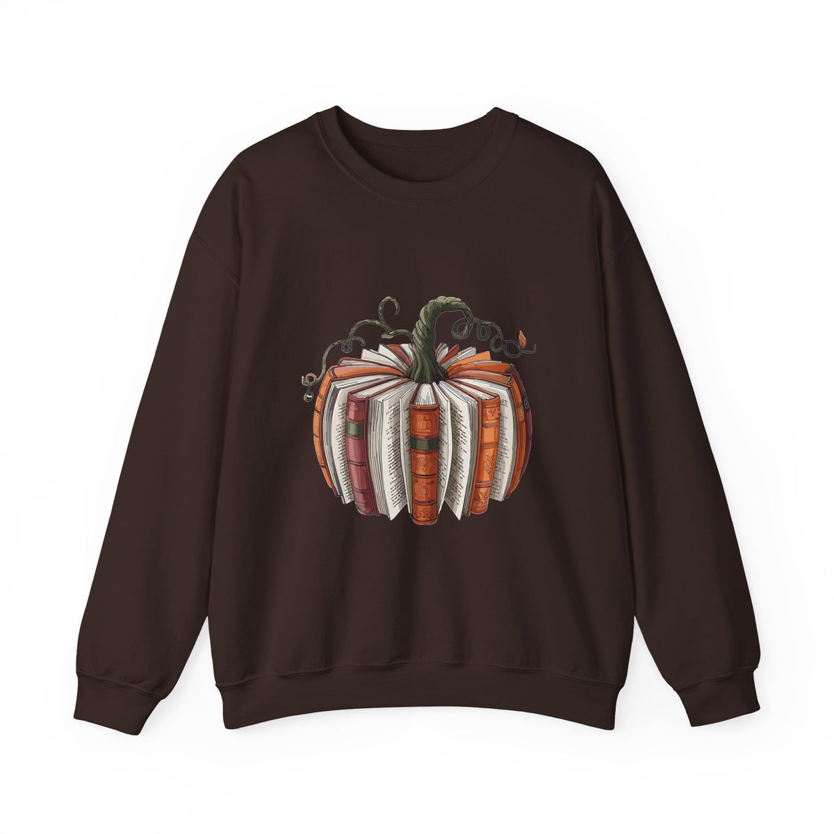 Book Stack Pumpkin Sweatshirt | Autumn Reading Fall Decor