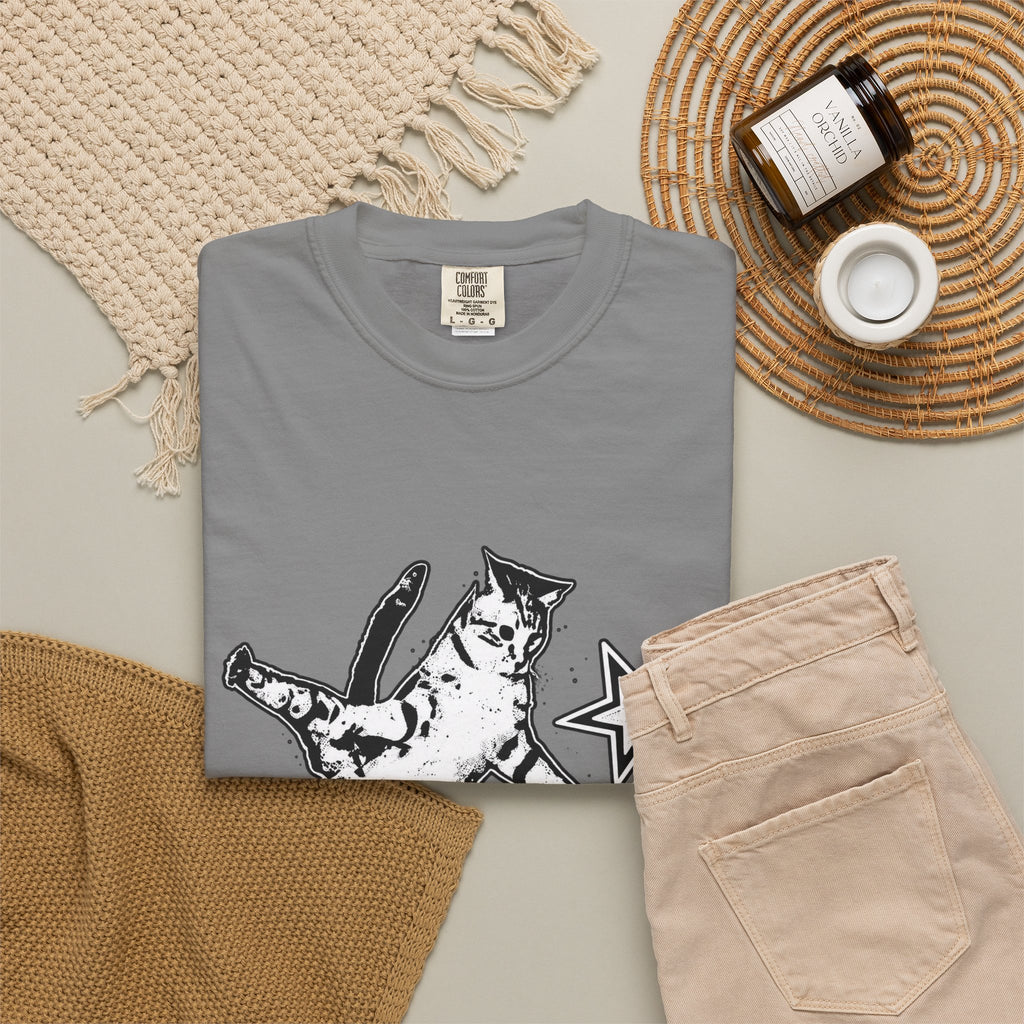 Vintage Y2K Skateboard Cat Shirt 90s aesthetic vintage kitten tee, mori kei top, rockstar gf aesthetic, retro grunge coquette skater
