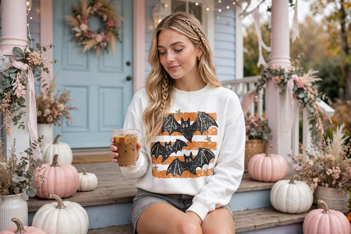Vintage Halloween Bats Sweatshirt