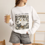 Not All In A Row Sweatshirt, Funny Duck Sweatshirt, Vintage Duckling Crewneck, Duck Lover Gift, Cute Farm Animal Shirt, Gift for Her
