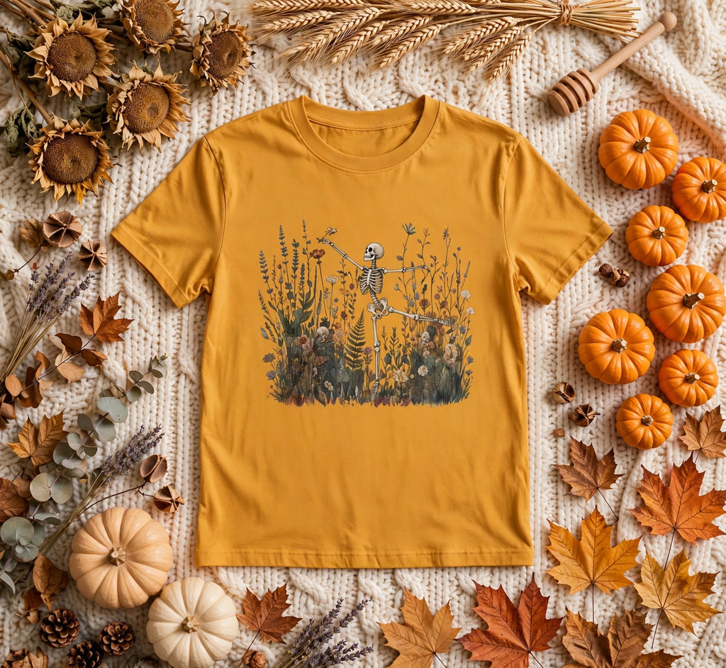 Dancing Skeleton Wildflower T-Shirt