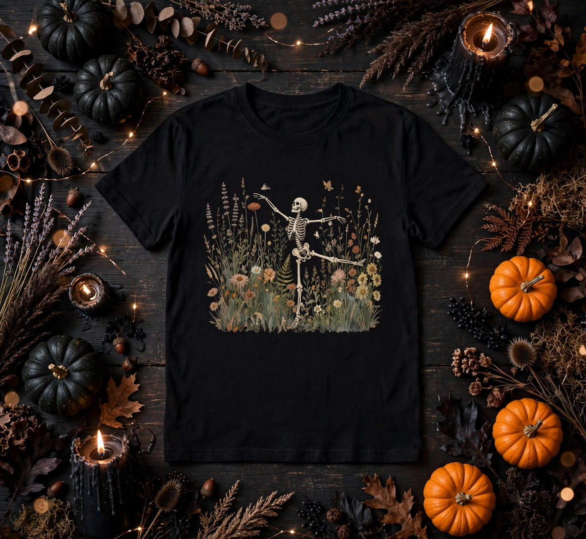 Dancing Skeleton Wildflower T-Shirt