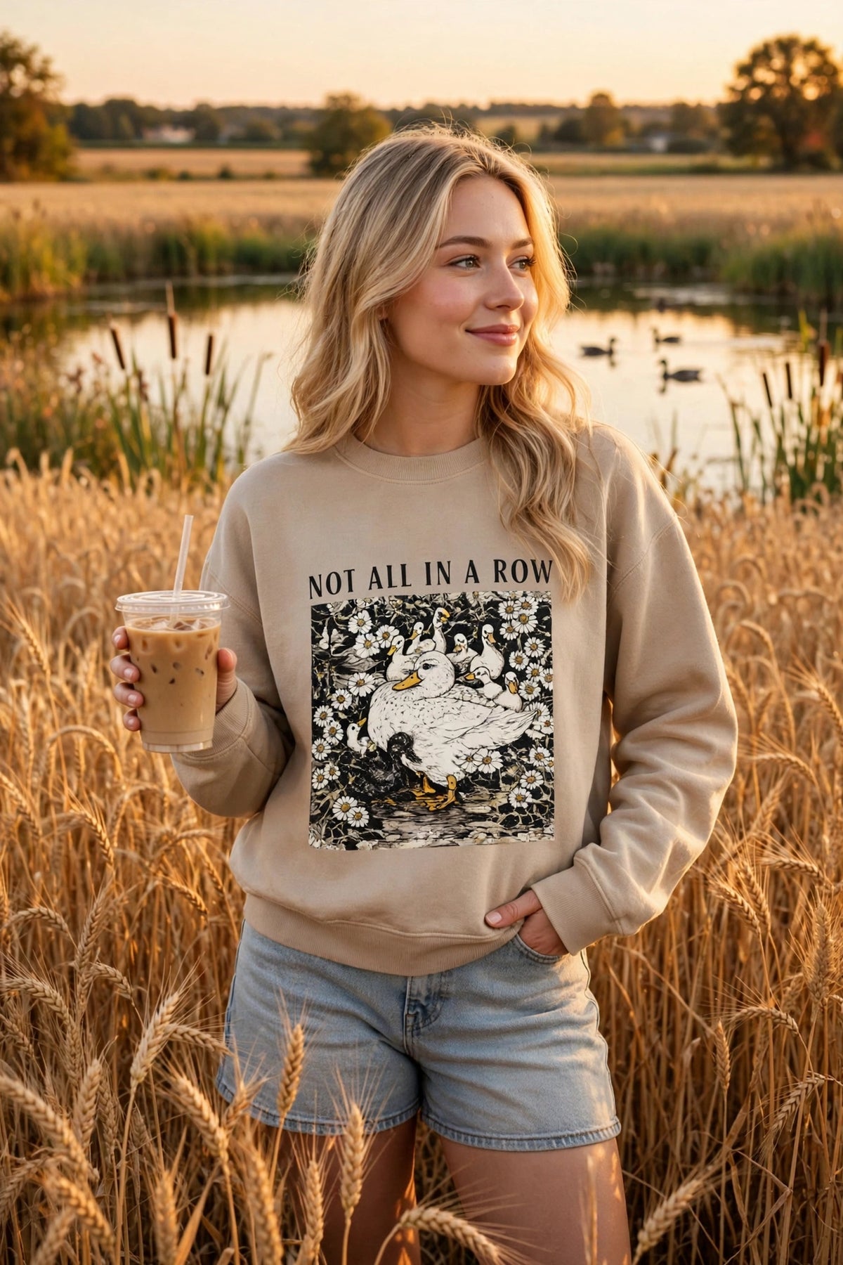 Not All in a Row Duck Sweatshirt