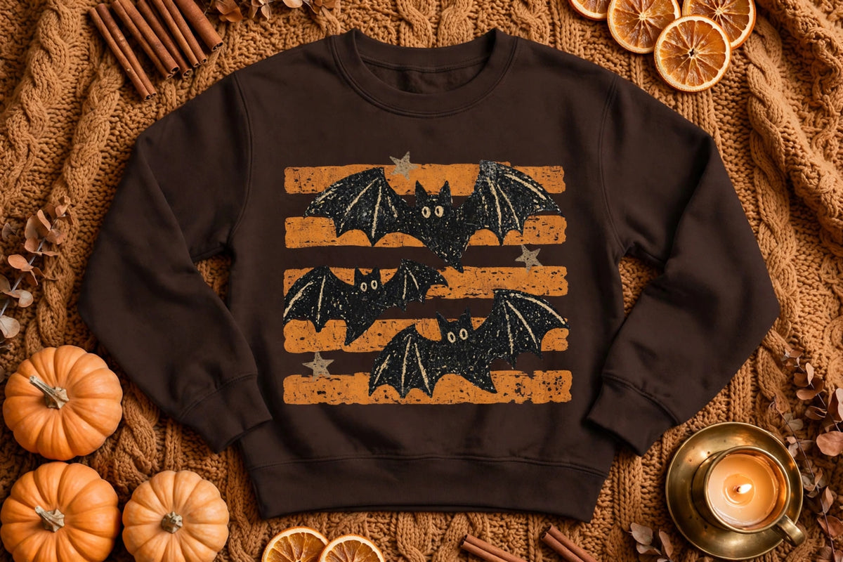 Vintage Halloween Bats Sweatshirt