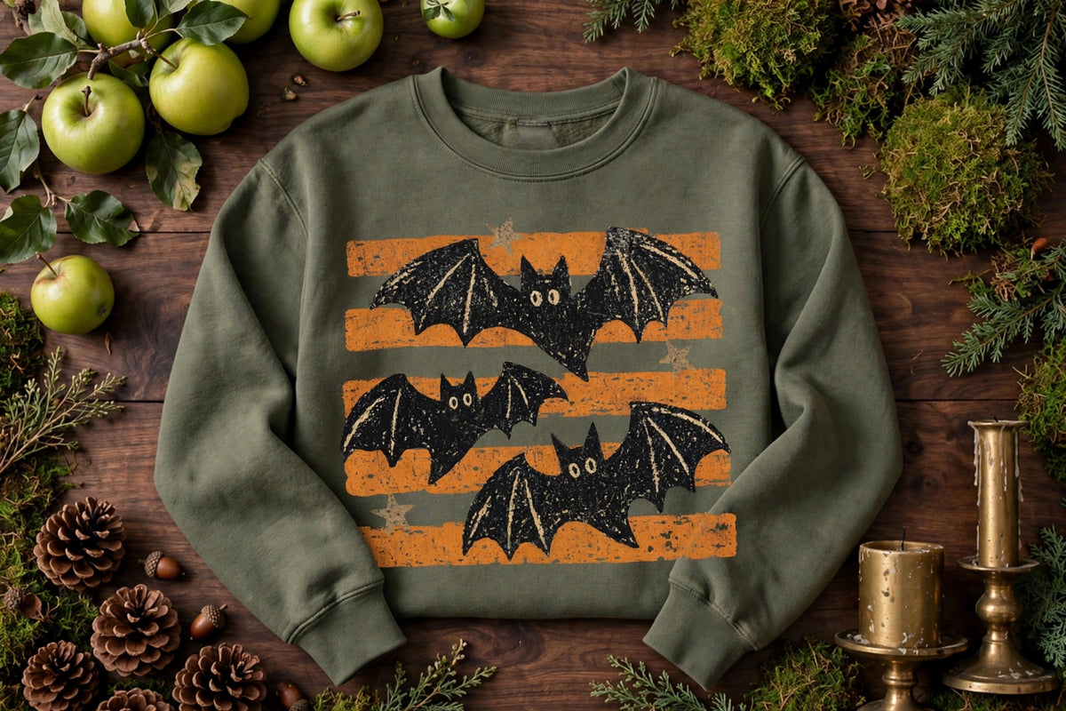 Vintage Halloween Bats Sweatshirt