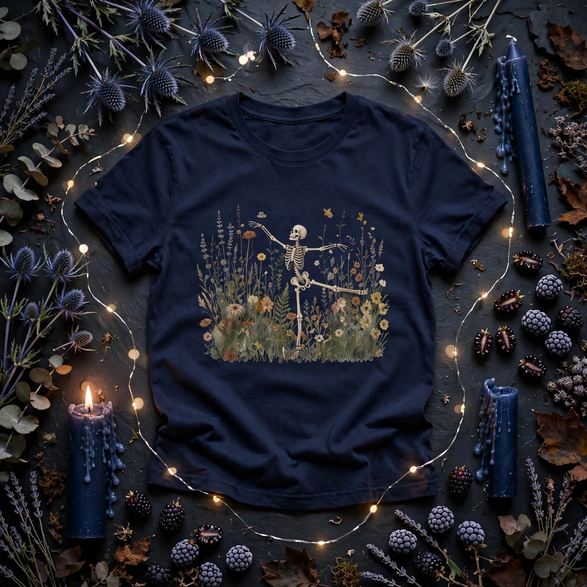 Dancing Skeleton Wildflower T-Shirt