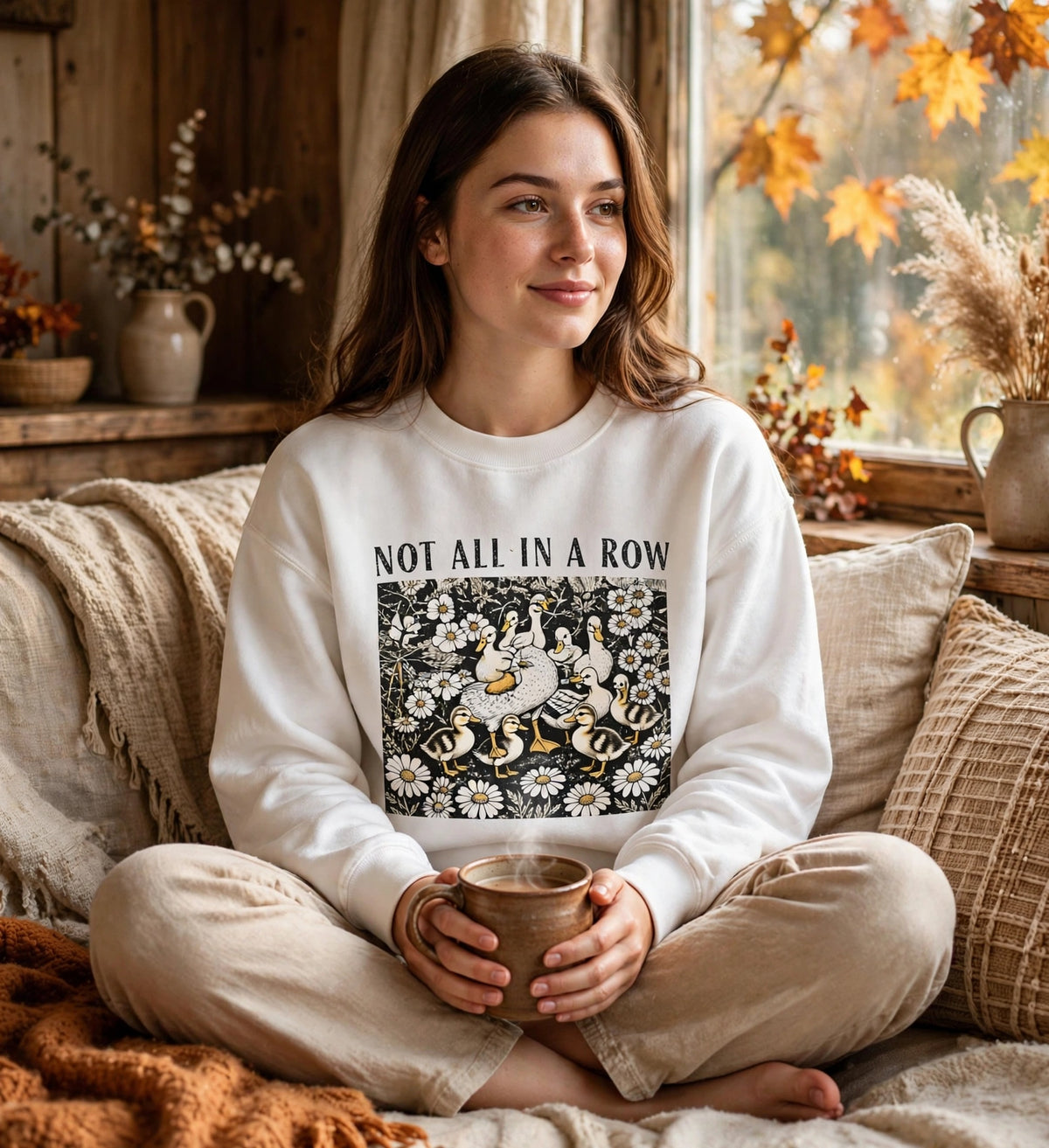 Not All in a Row Duck Sweatshirt