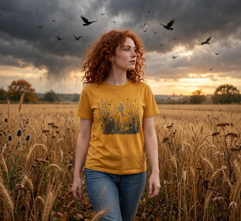 Dancing Skeleton Wildflower T-Shirt
